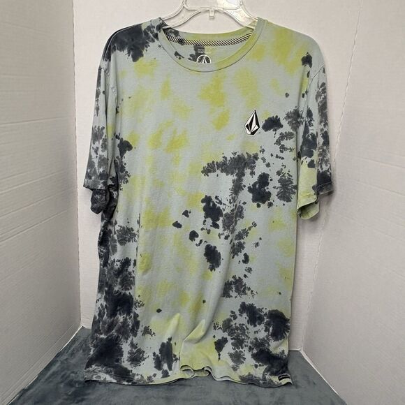 Volcom Iconic Dye Short Sleeve Tshirt Lime Tie-Dye Men’s Size XL - Picture 1 of 8